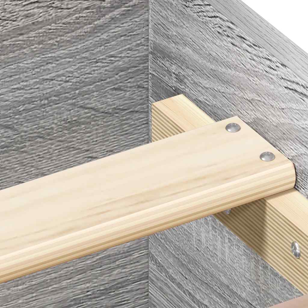 Bed Frame | Grey Sonoma | Engineered wood | 120x200 cm | Bed Frame