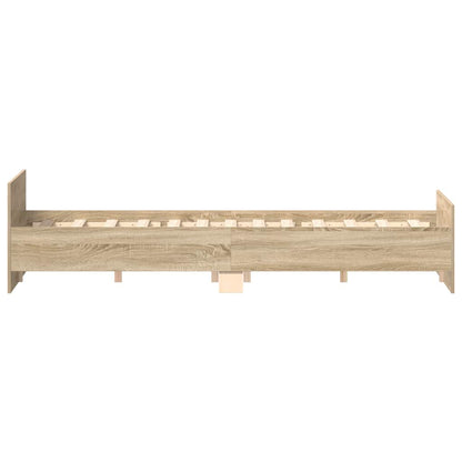 Bed Frame without Mattress Sonoma Oak 150x200 cm King Size