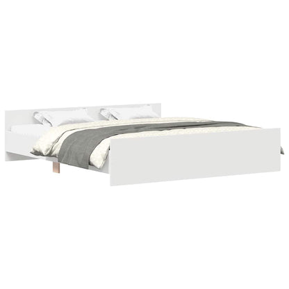 Bed Frame without Mattress White 160x200 cm