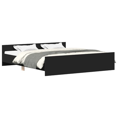 Bed Frame without Mattress Black 160x200 cm