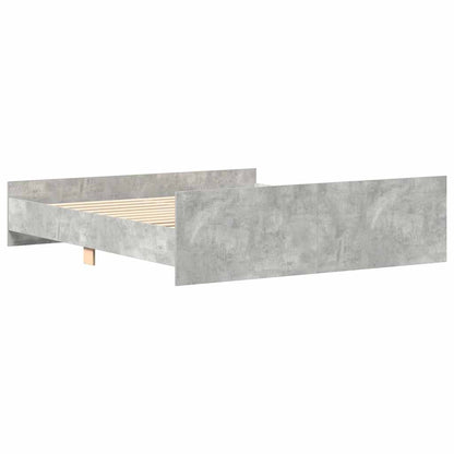 Bed Frame without Mattress Concrete Grey 160x200 cm