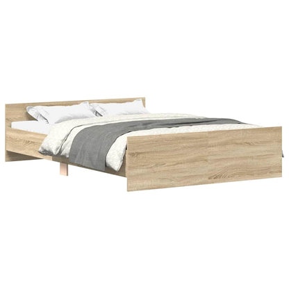 Bed Frame without Mattress Concrete Grey 120x190 cm Small Double