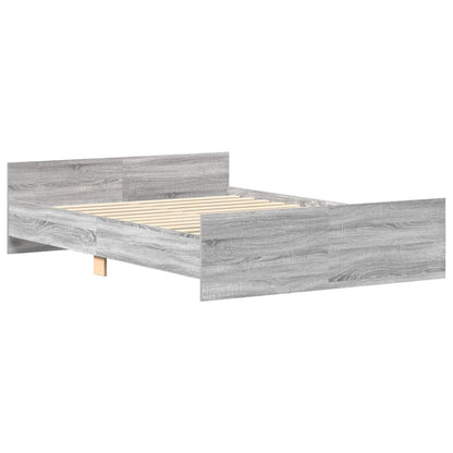 Bed Frame without Mattress Grey Sonoma 120x190 cm Small Double