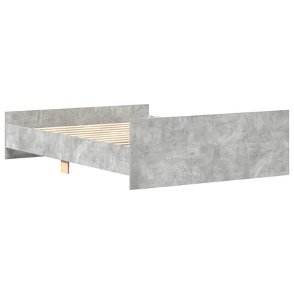 Bed Frame without Mattress Concrete Grey 140x190 cm
