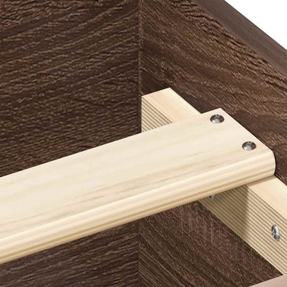 Bed Frame | Brown Oak | Engineered wood | Fits 140x190 cm Mattress
