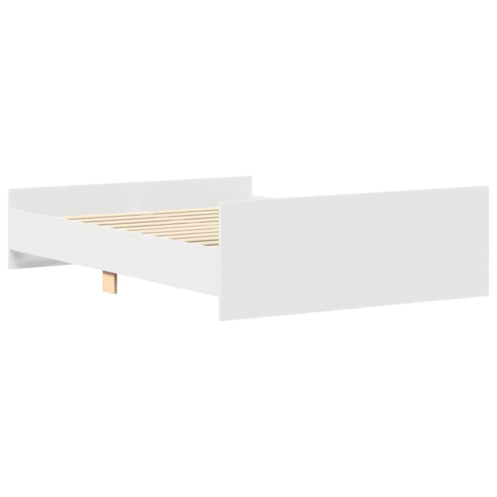 Bed Frame without Mattress White 135x190 cm Double