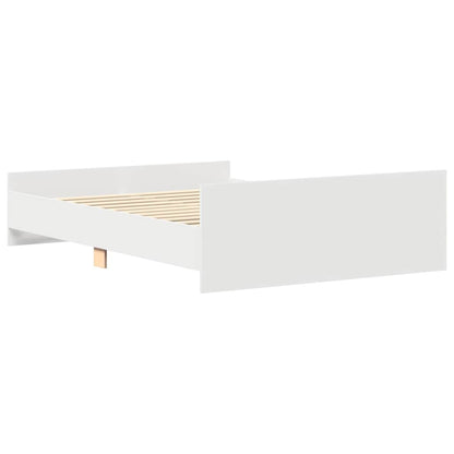 Bed Frame without Mattress White 135x190 cm Double