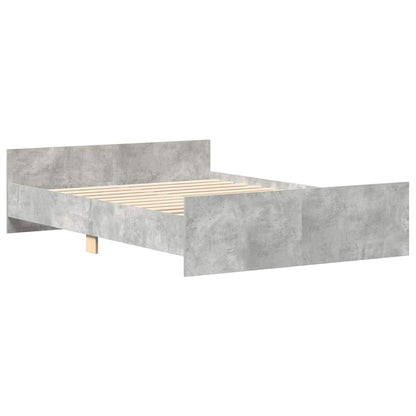 Bed Frame without Mattress Concrete Grey 135x190 cm Double