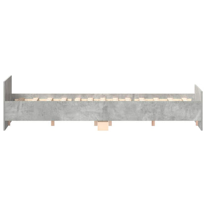 Bed Frame without Mattress Concrete Grey 135x190 cm Double