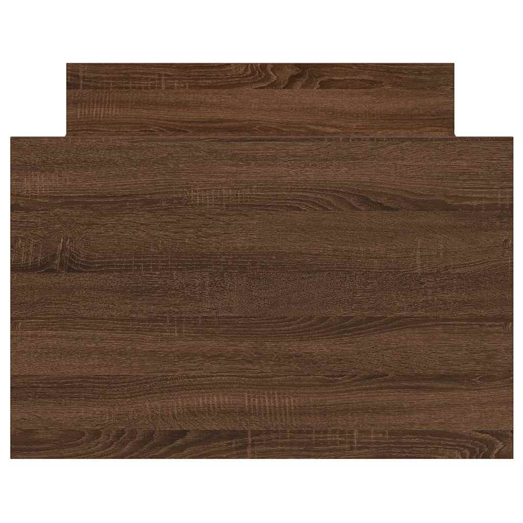 Bed Frame without Mattress Brown Oak 100x200 cm