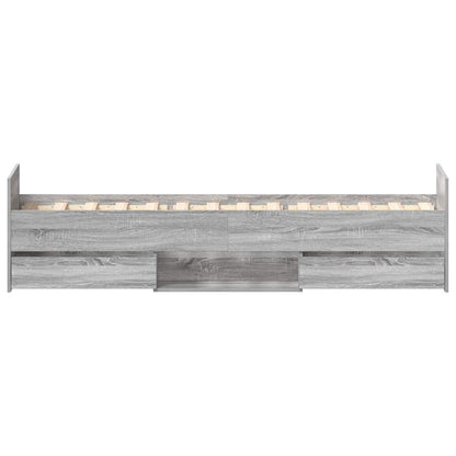 Bed Frame without Mattress Grey Sonoma 90x200 cm