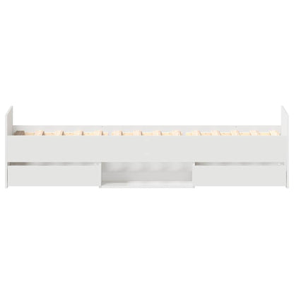 Bed Frame without Mattress White 90x190 cm Single