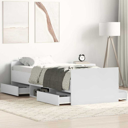Bed Frame without Mattress White 90x190 cm Single