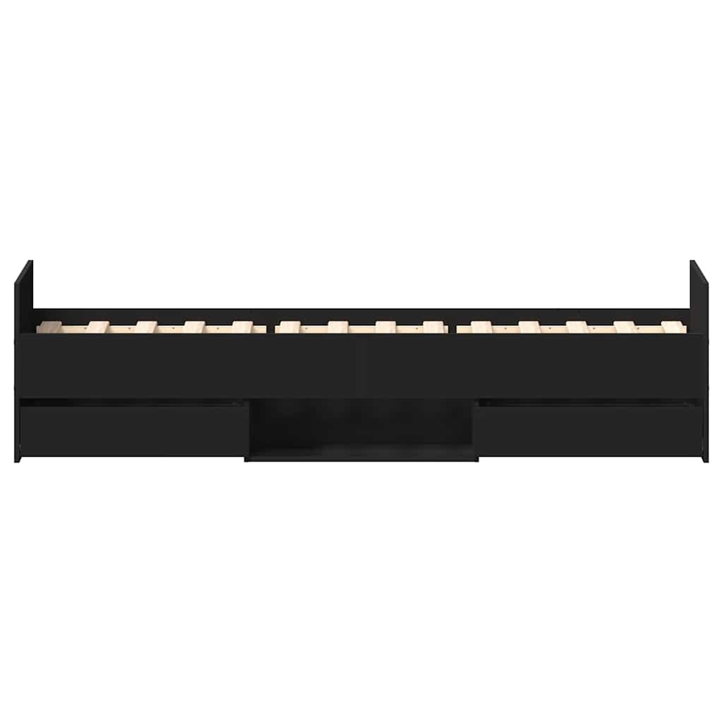 Bed Frame without Mattress Black 90x190 cm Single