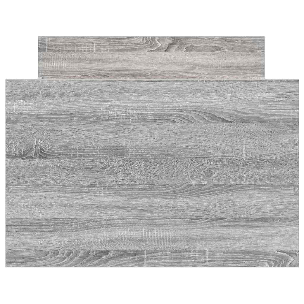 Bed Frame without Mattress Grey Sonoma 90x190 cm Single