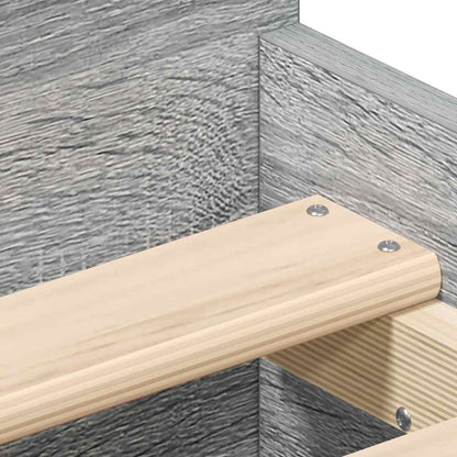 Bed Frame without Mattress Grey Sonoma 90x190 cm Single