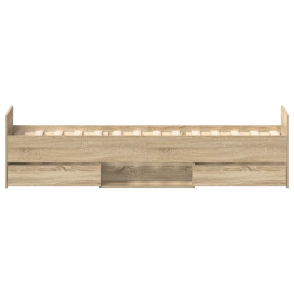 Bed Frame without Mattress Sonoma Oak 75x190 cm Small Single
