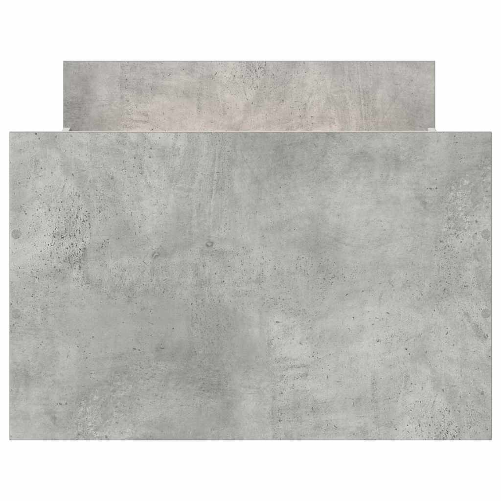 Bed Frame without Mattress Concrete Grey 75x190 cm Small Single