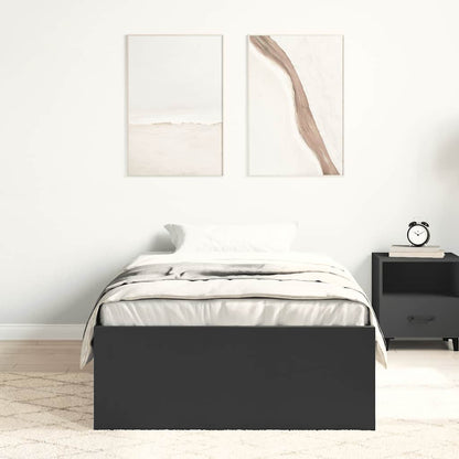 Bed Frame without Mattress Black 90x200 cm