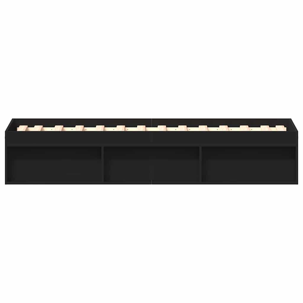 Bed Frame without Mattress Black 90x200 cm