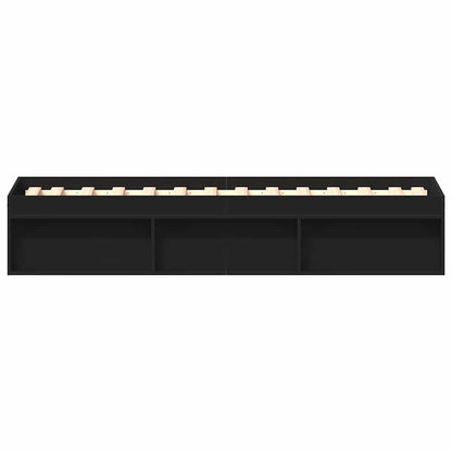 Bed Frame without Mattress Black 90x200 cm