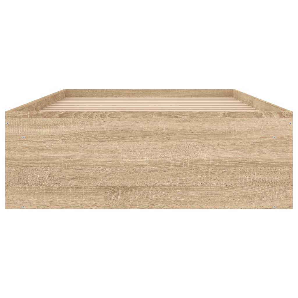 Bed Frame without Mattress Sonoma Oak 90x200 cm