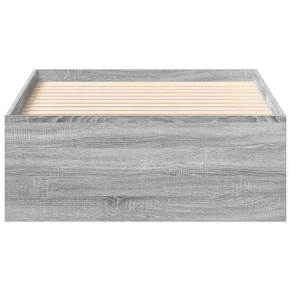 Bed Frame without Mattress Grey Sonoma 90x200 cm