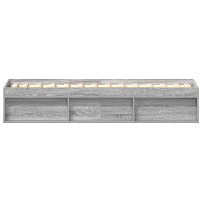 Bed Frame without Mattress Grey Sonoma 90x200 cm