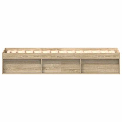 Bed Frame without Mattress Sonoma Oak 100x200 cm
