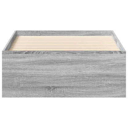 Bed Frame without Mattress Grey Sonoma 100x200 cm