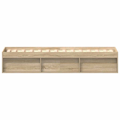 Bed Frame without Mattress Sonoma Oak 90x190 cm Single