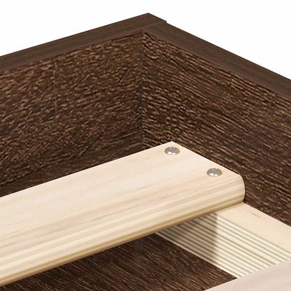 Bed Frame without Mattress Brown Oak 90x190 cm Single
