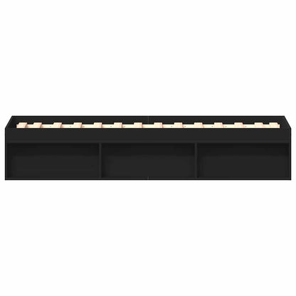 Bed Frame without Mattress Black 75x190 cm Small Single Small Single