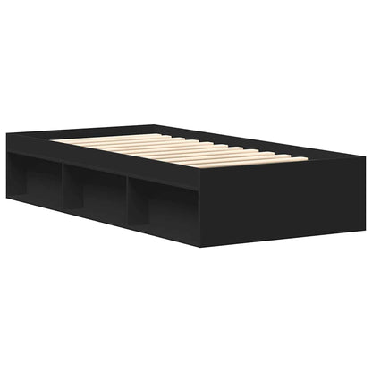 Bed Frame without Mattress Black 75x190 cm Small Single Small Single