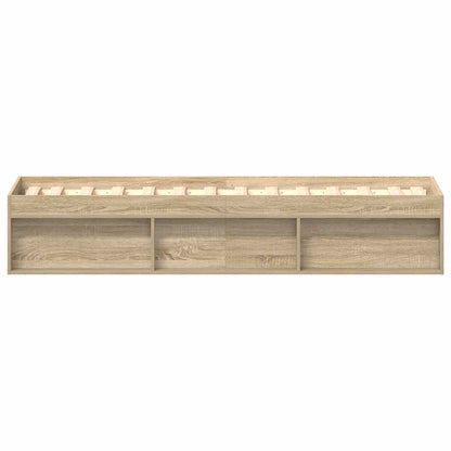 Bed Frame without Mattress Sonoma Oak 75x190 cm Small Single Small Single