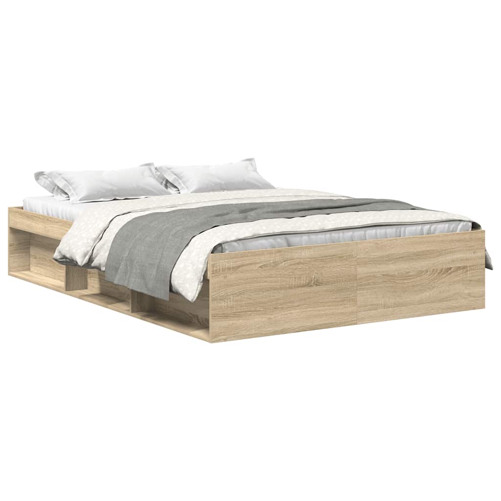 Bed Frame without Mattress Sonoma Oak 120x200 cm