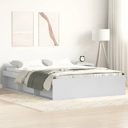 Bed Frame without Mattress White 140x200 cm