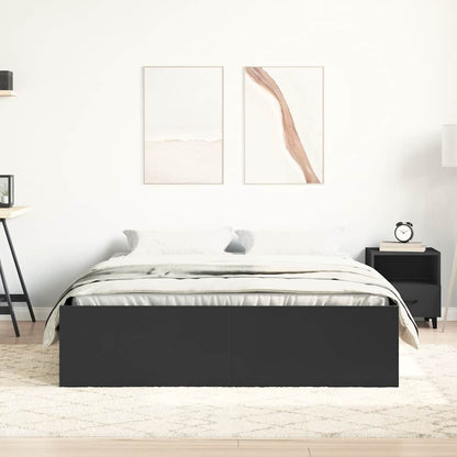 Bed Frame without Mattress Black 140x200 cm