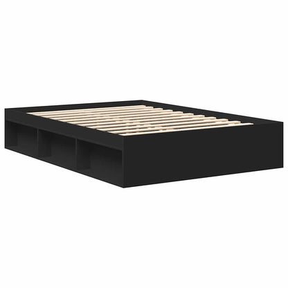 Bed Frame without Mattress Black 140x200 cm