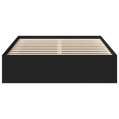 Bed Frame without Mattress Black 140x200 cm