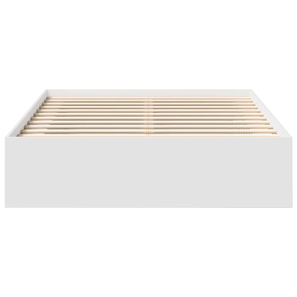Bed Frame without Mattress White 150x200 cm King Size King Size