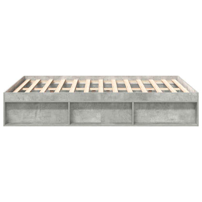 Bed Frame without Mattress Concrete Grey 150x200 cm King Size King Size