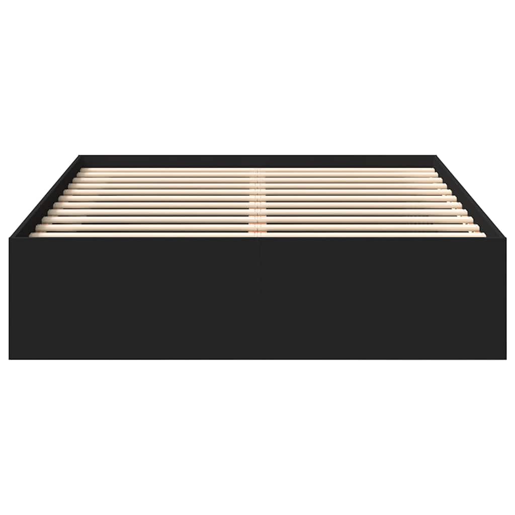 Bed Frame without Mattress Black 160x200 cm