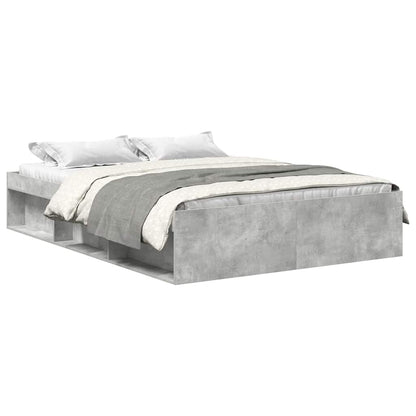 Bed Frame without Mattress Concrete Grey 160x200 cm