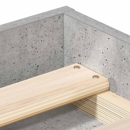 Bed Frame without Mattress Concrete Grey 160x200 cm