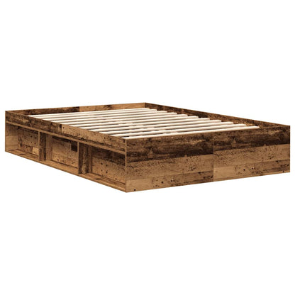 Bed Frame without Mattress Smoked Oak 160x200 cm