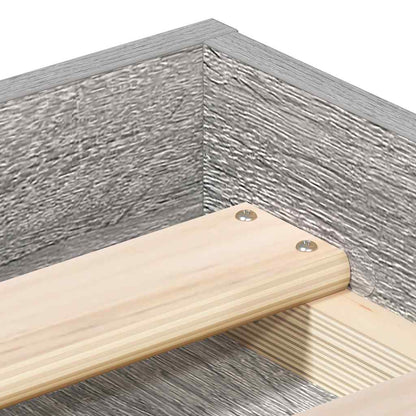 Bed Frame without Mattress Grey Sonoma 160x200 cm