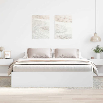 Bed Frame without Mattress White 180x200 cm Super King Super King Size