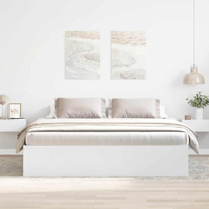 Bed Frame without Mattress White 180x200 cm Super King Super King Size