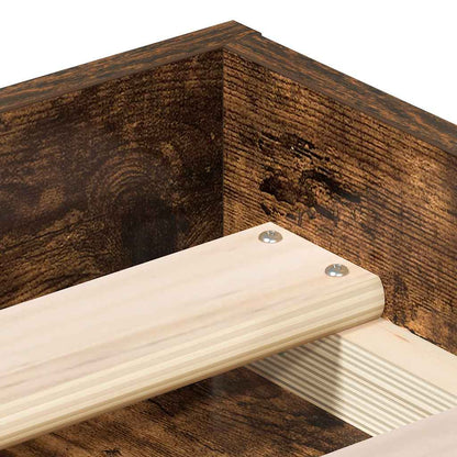 Bed Frame without Mattress Smoked Oak 180x200 cm Super King Super King Size